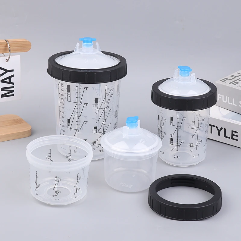 

1Pc Spray Pot Type Quick Paint Cup 180/350/800ml Disposable Plastic Paint Mixing Spray Cup