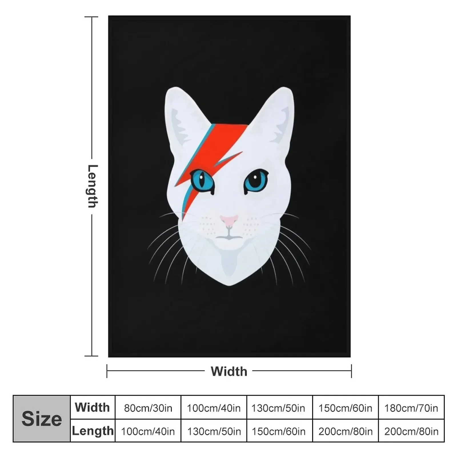 Cat Bowie Throw Blanket Loose Soft Plaid Decorative Beds Blankets