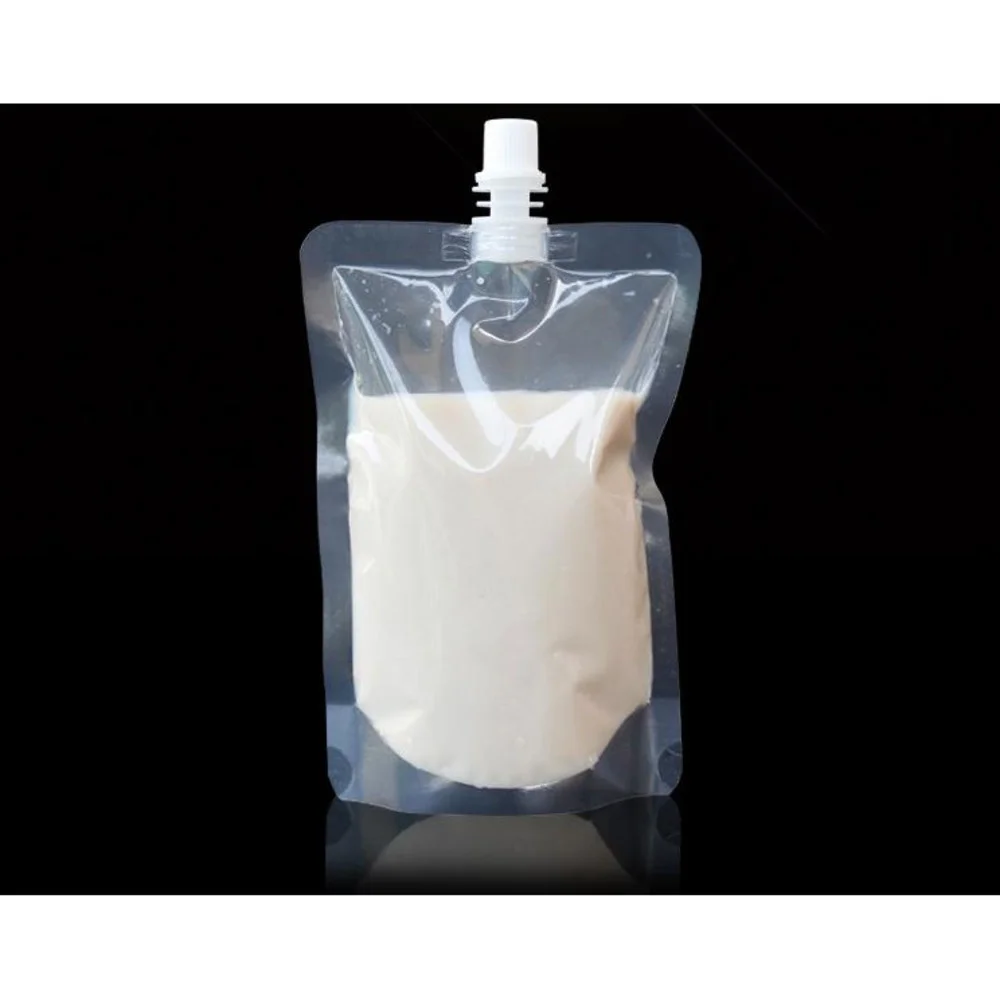 1000Pcs Jelly Clear Poly Pe Doypack Storage Bag Juice Milk Liquid Empty Stand Up Plastic Spout Pack Pouch 100ml~500ml Wholesale