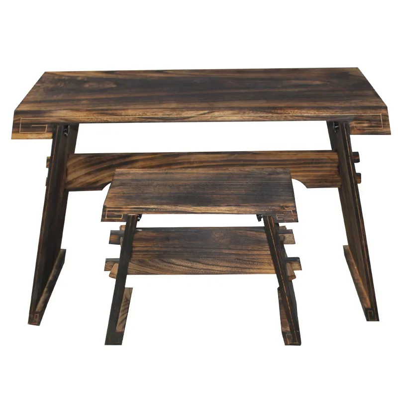 

Solid wood handmade guqin table, Fuxi-style old paulownia Zhongni-style lyre playing with resonance box portable