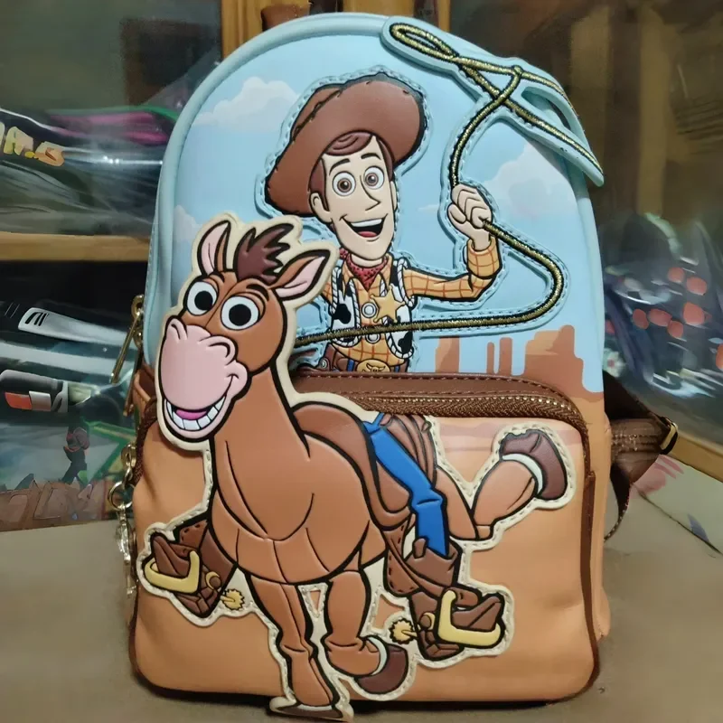 New Arrival Loungefly Disney Toy Story Woody & Bullseye Mini-Rucksack Student Backpack Children'S Backpack Leisure Shoulder Bag