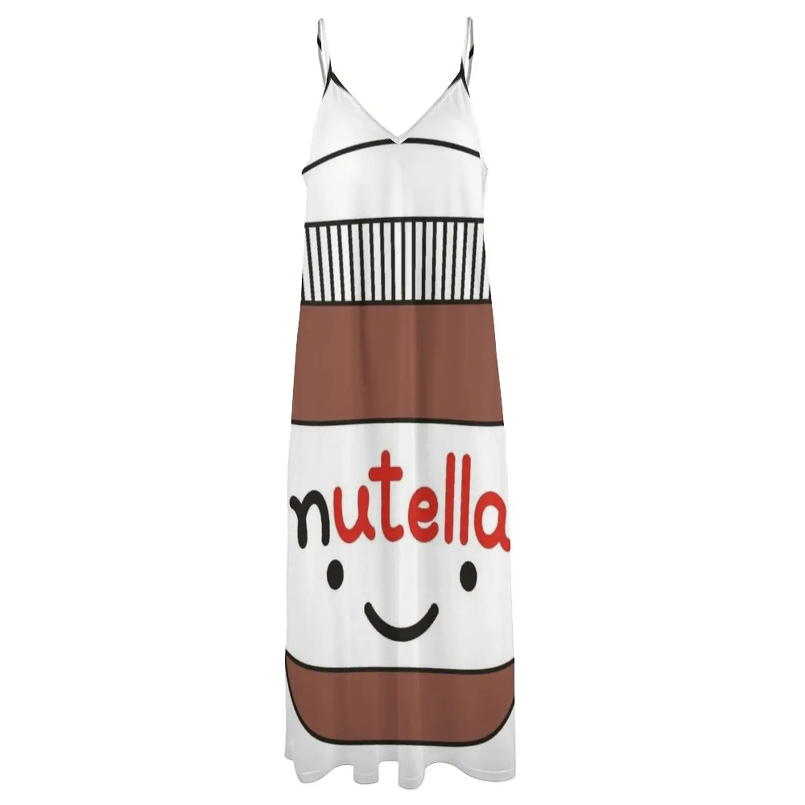 Vestido Nutella sem mangas feminino, Roupas de baile, Roupas femininas