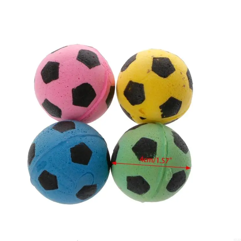 HX6D 20Pcs 고양이 공 장난감 다채로운 거품 가져 오기 공 개 대화 형 공 장난감