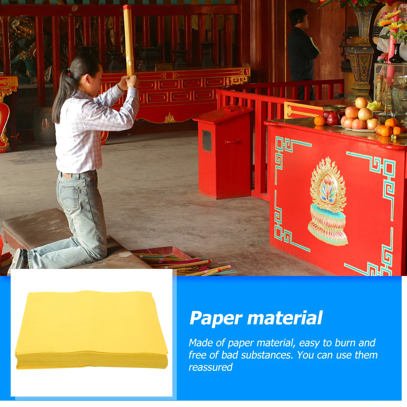 

500Pcs Ancestor Money Paper Sacrifice Burning Papers for Qingming Festival Funerals Tomb Sweeping Day Ghost Money Banknotes