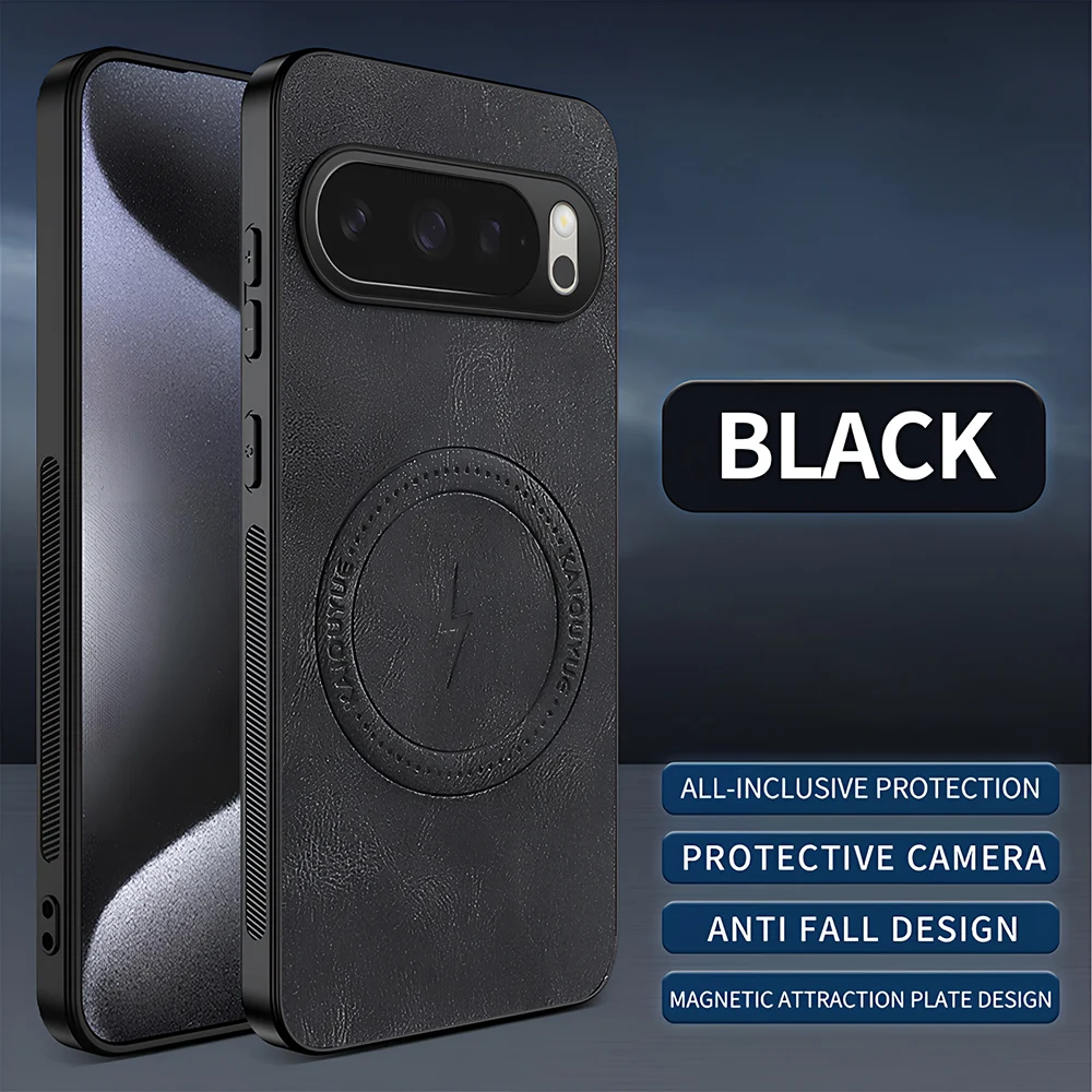 Klassische magnetische Handyhülle für Google Pixel 10 Pro XL 8 Pro 9 9A 8A 8 7 7A 6 6A, kabellose Ladehülle, Funda Capinha Caha