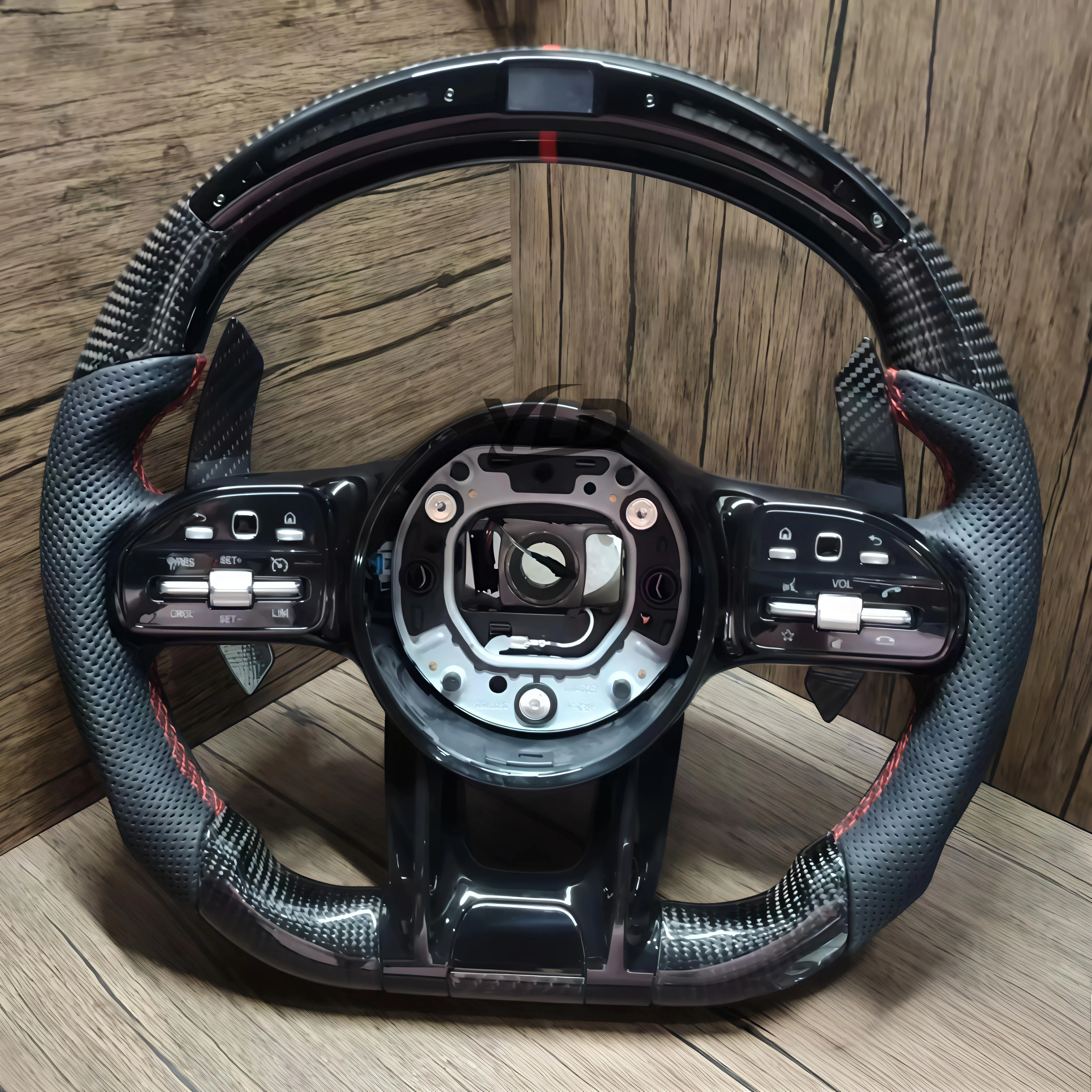 YLD Custom Carbon Fiber Leather  Steering Wheel for  G63 W464 GLE S-Class E-Class  Car Interior Upgrade