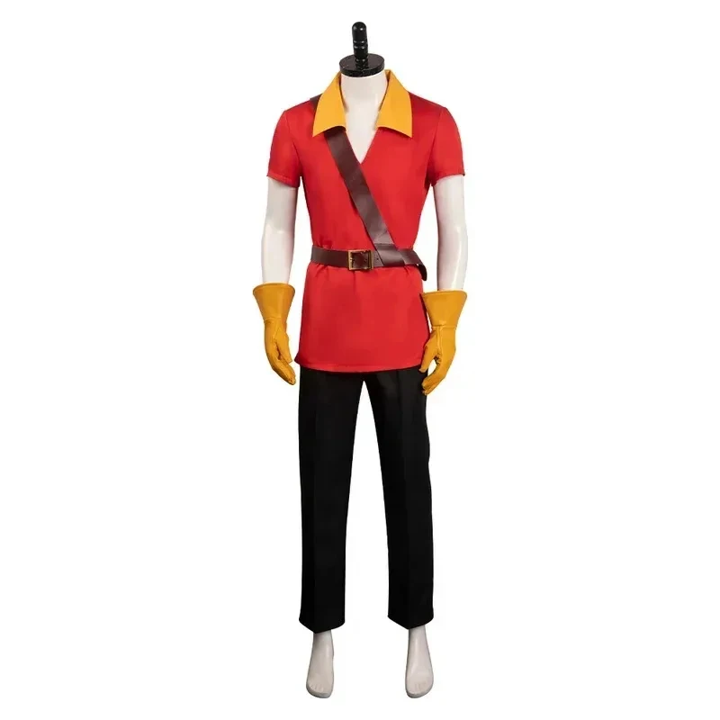 

♥AA Cartoon Fantasia Prince Gaston Cosplay Beast Fantasy Costume Adult Men Uniform Coat Pants Outfits Halloween Carniva New 2026