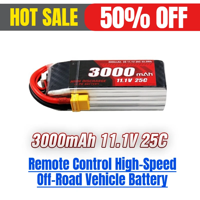 

3000mah 3S 25C 11.1V for Meijiaxin 14303 14211 Remote Control High-Speed Off-Road Vehicle Battery