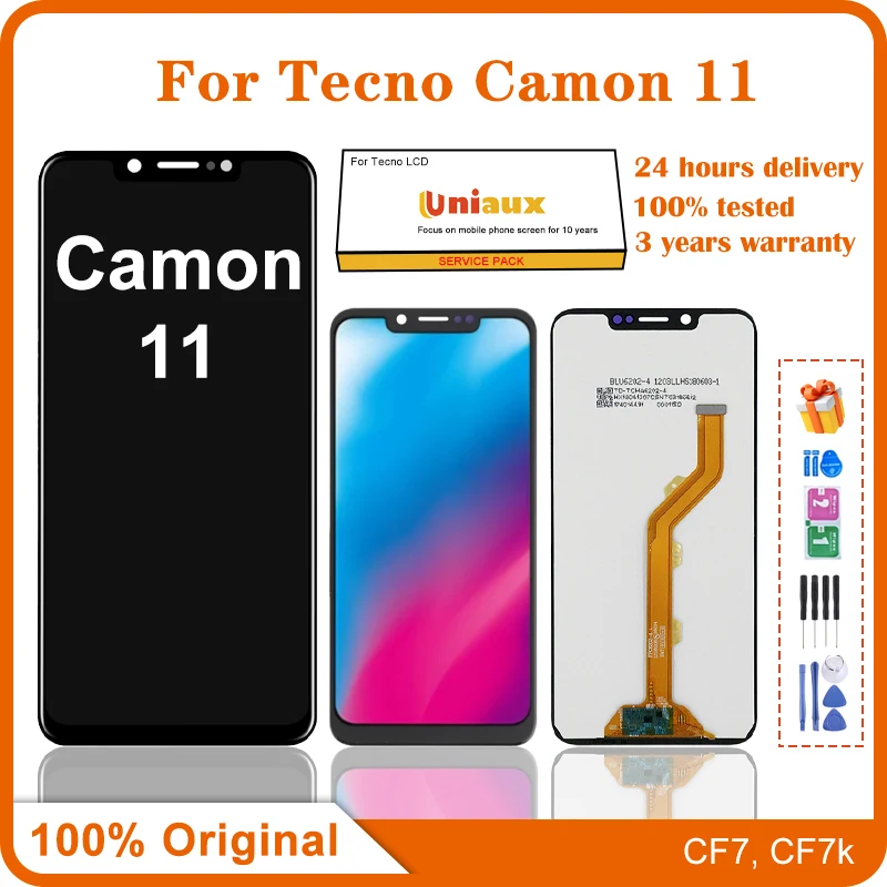 

Для Tecno Camon 11, ЖК-экран мобильного телефона в сборе, замена сенсорной ЖК-панели