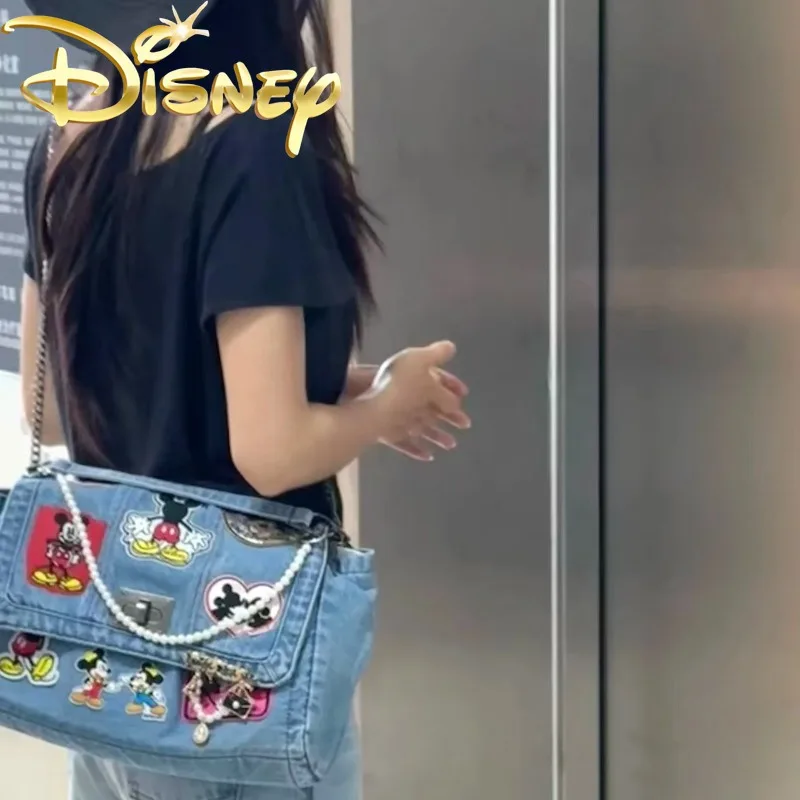 Disney New Women's Shoulder Bag Cartoon Fashion Women's Shoulder Crossbody Bag Luxury Brand Casual Women's Bag Large Capacity