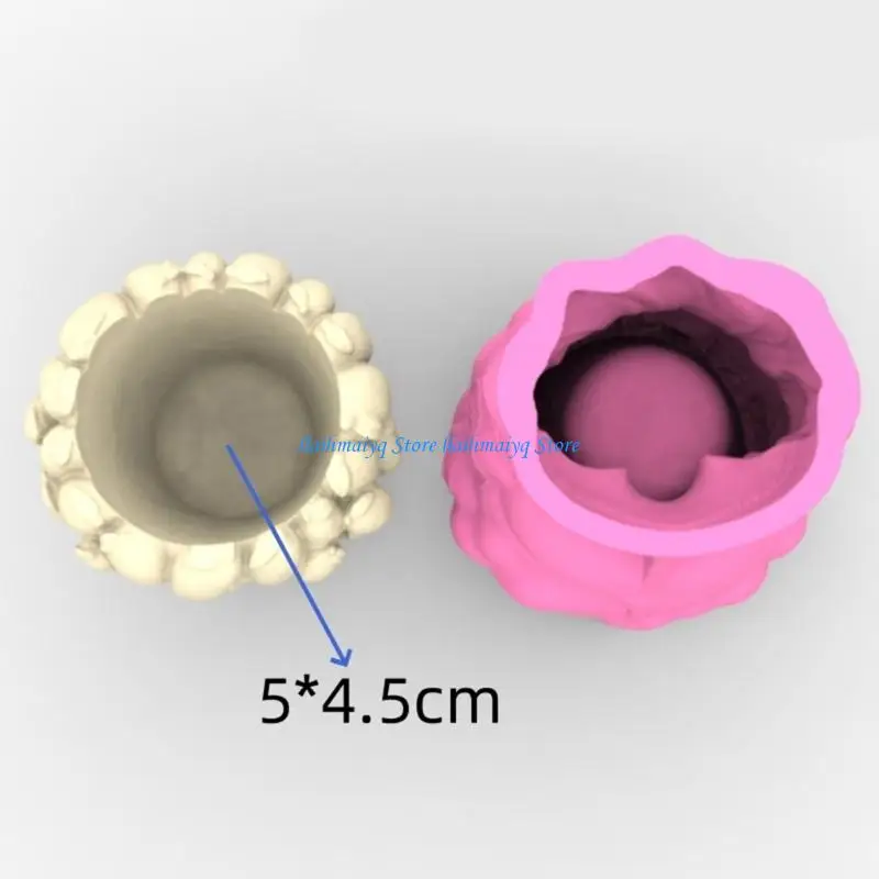 

573B Silicone Mold For DIY Flower Pot Resin Cement Planter Craft Handmade Design