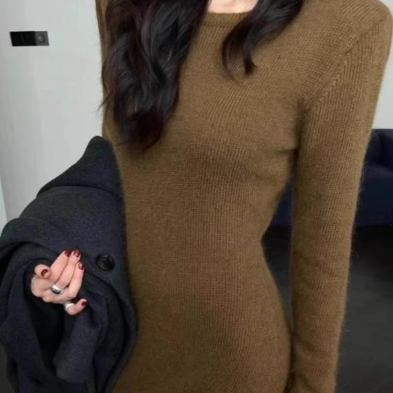 

Knitted Sweater Dress for Women, Autumn and Winter, Slim Fit, To Be Worn As An Inner Layer with A Coat, Short Skirt Dress