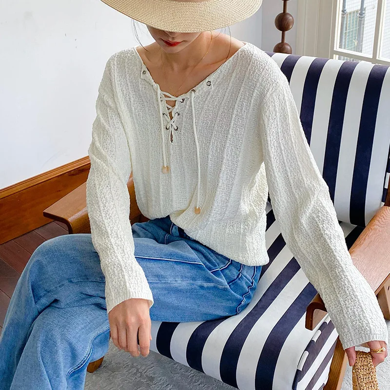 

Женская базовая кофта с длинным рукавом, осенне-зимняя, с круглым вырезом, вязаная, утолщенная, модный тренд 2025 года, ручная вязка крючком, производство Китай