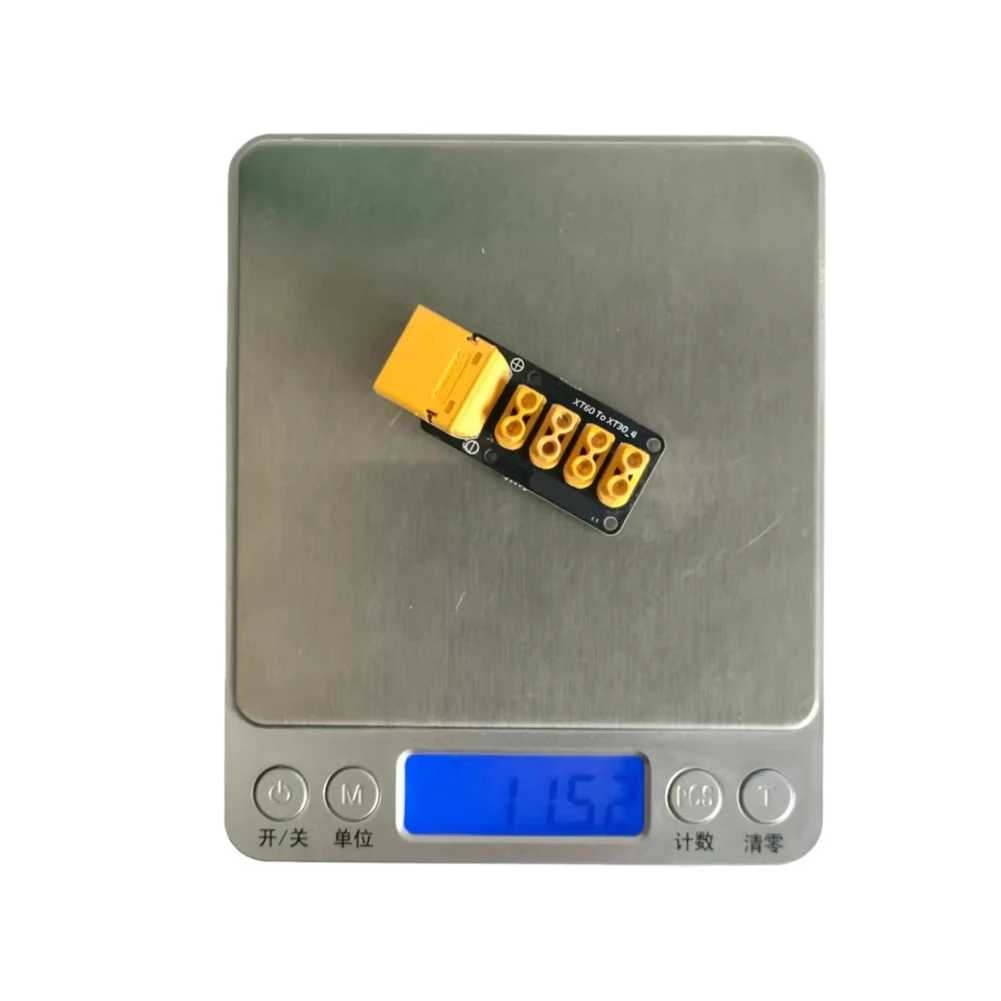 M51K-For RC Model Drone Power Distribution Board XT60 To XT30 4-Channel Female Plug 60A Load Current Connector Part With Base