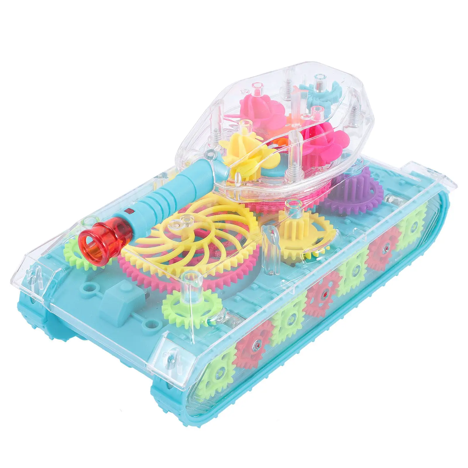 

Light Up Gear Tank Car Educational Fun Colorful Music LED Tank for Kids Boys Toddlers Gift Cognitive Development Play