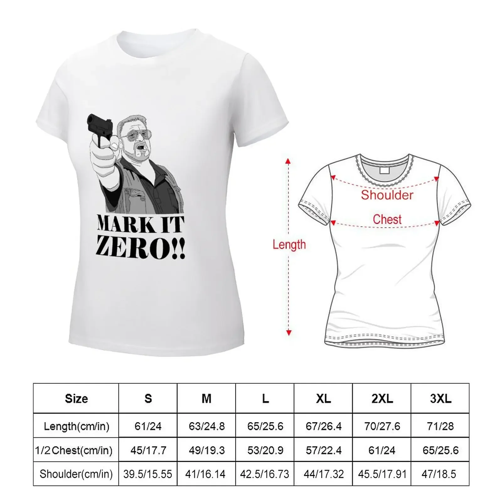 Mark it Zero! Big Lebowski T-shirt oversized Short sleeve tee t-shirts for Women graphic tees