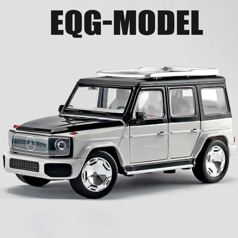 

1:24 Mercedes-Benz EQG Alloy Car Model Diecasts Metal Toy Vehicles Sound And Light Pull Back Car High simulation For Kids Gifts
