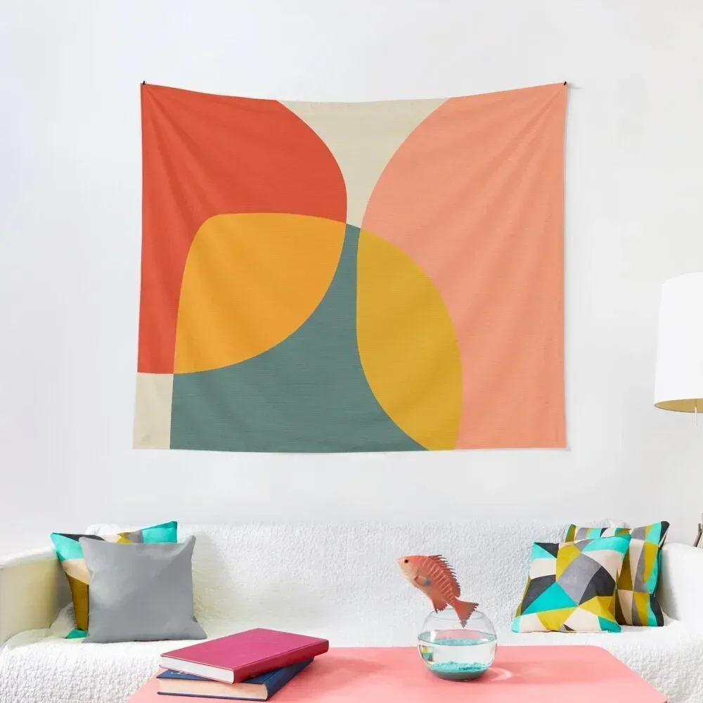 

Bauhaus geometric colorful 4 Tapestry Wall Art Mushroom Tapestry