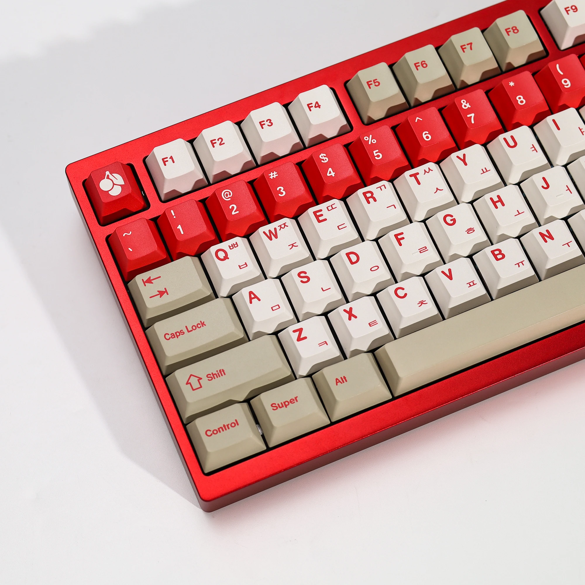 KBDiy Koreanische Tastenkappen Retro GMK Red Alert Cherry Profile PBT Ailce Tastenkappen Maßgefertigt für 60% Gaming Mechanische Tastatur KIT Tastenkappen – Detail 13