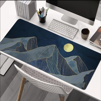 Mouse Pad Traditional Chinese Painting Gaming Mouse Pads 40x90 Large Mousepad Gamer Rubber Mat Company Gift Desk Pad Design