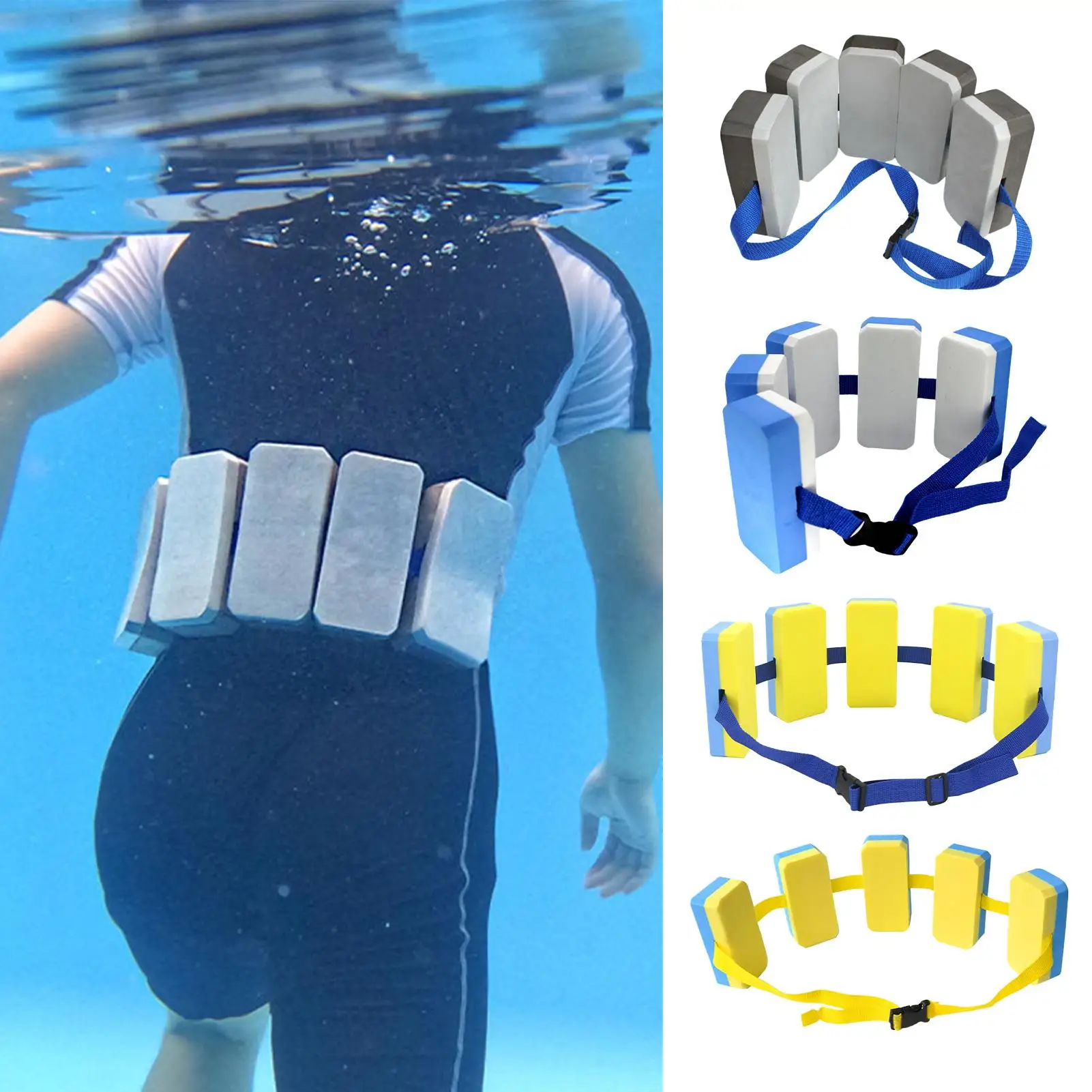 Cinturón de natación para niños, cinturón de entrenamiento de natación, equipo de correa ajustable, ayuda para ejercitador, cinturón de flotación, entrenador de natación para niños