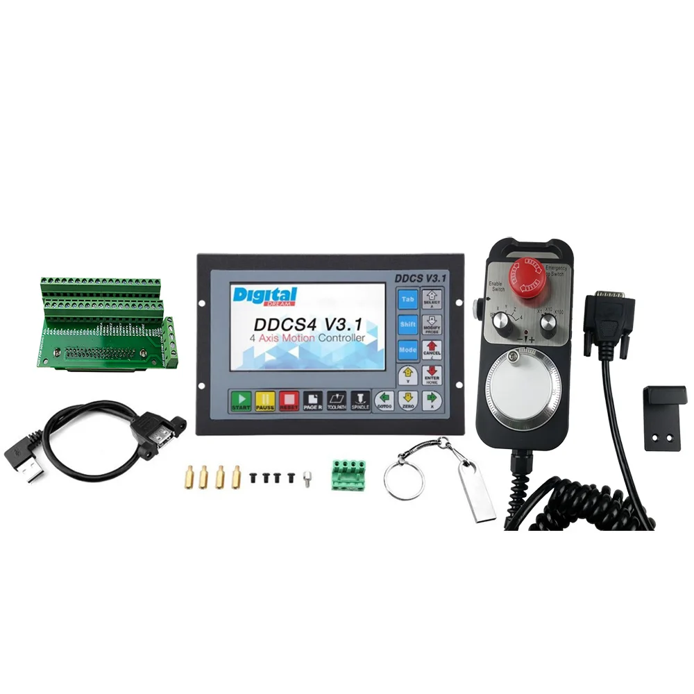 

NEWLY DDCSV3.1 CNC controller 3-axis 4-axis G code independent controller for engraving and milling machines instead of mach3