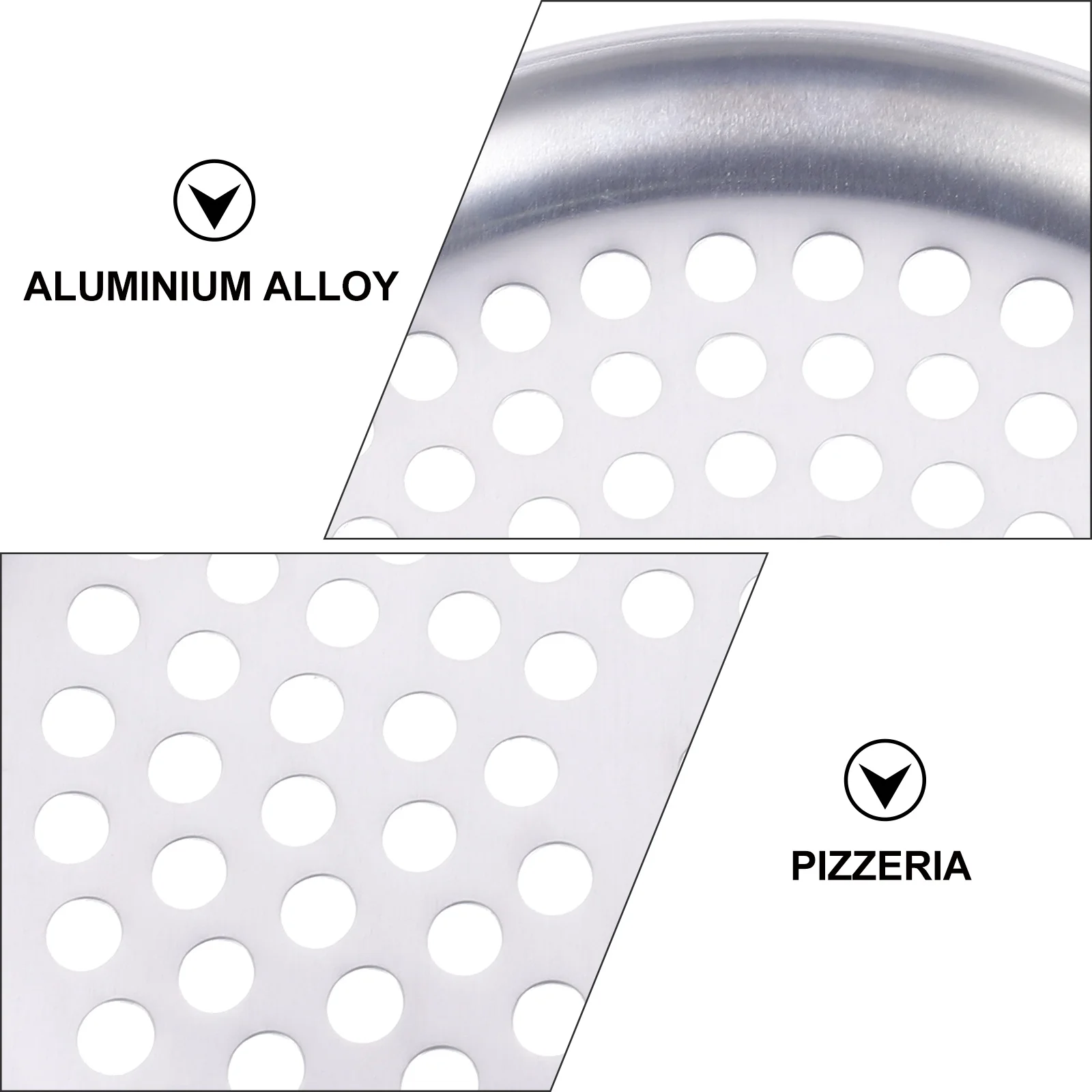 

Pizza Baking Tray Mold Non-stick Aluminum 1 Pan Corrosion Resistant Bakeware Oven Hole Design Easy Demolding Practical Kitchen