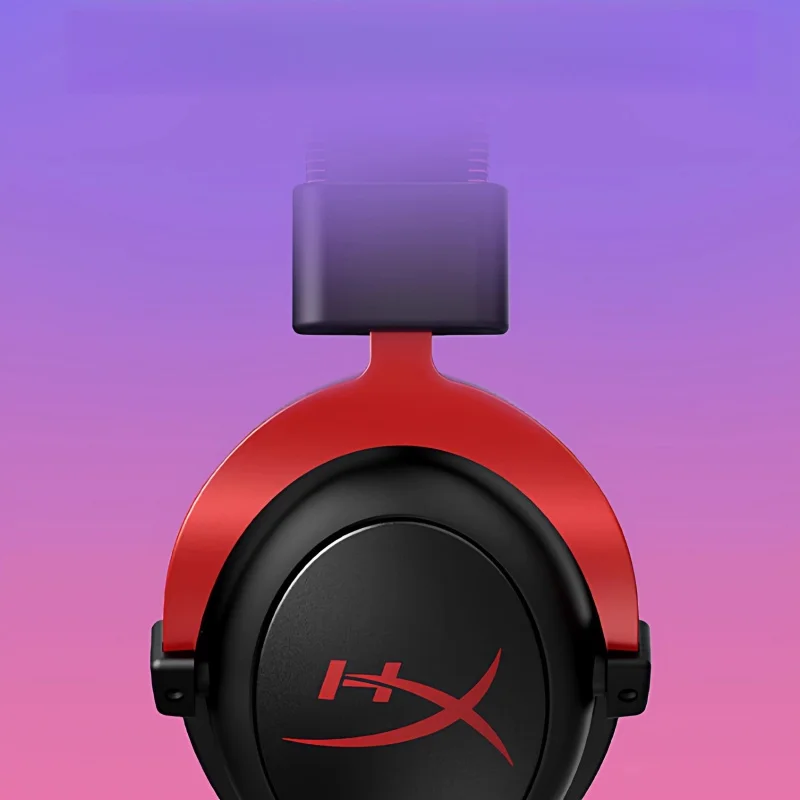 Original HyperX Cloud 2 II Gaming Headset Hi-Fi 7.1 Surround Sound Detachable Microphone With USB Sound Card For PC PS5 PS4 PS6