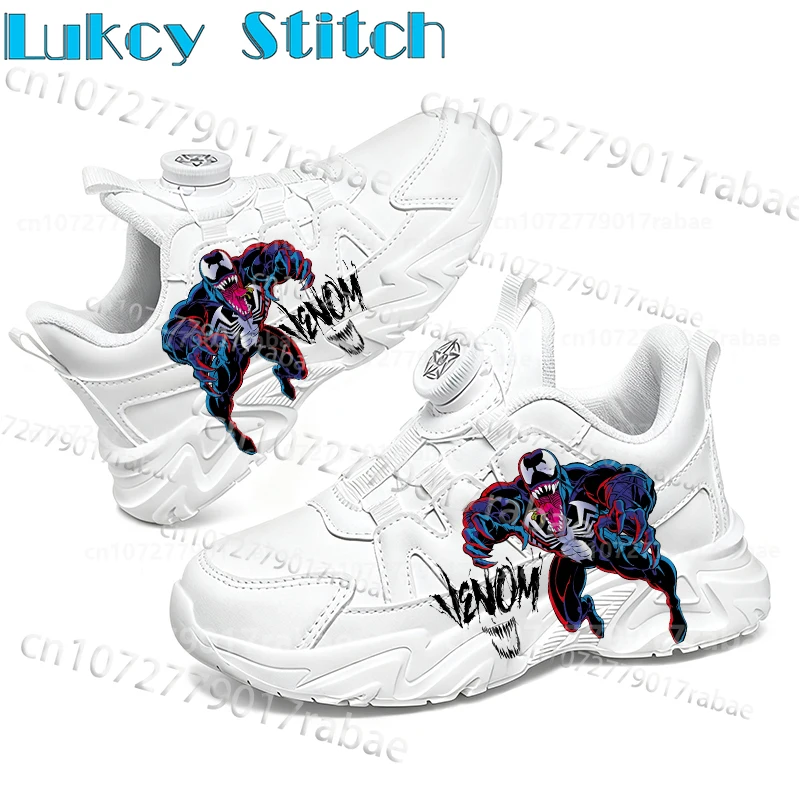 

Venom Boys Youth Student Sports Running Shoes Popular 3D Print Arch Support Design Series Small White Shoes 7-18 Year Old
