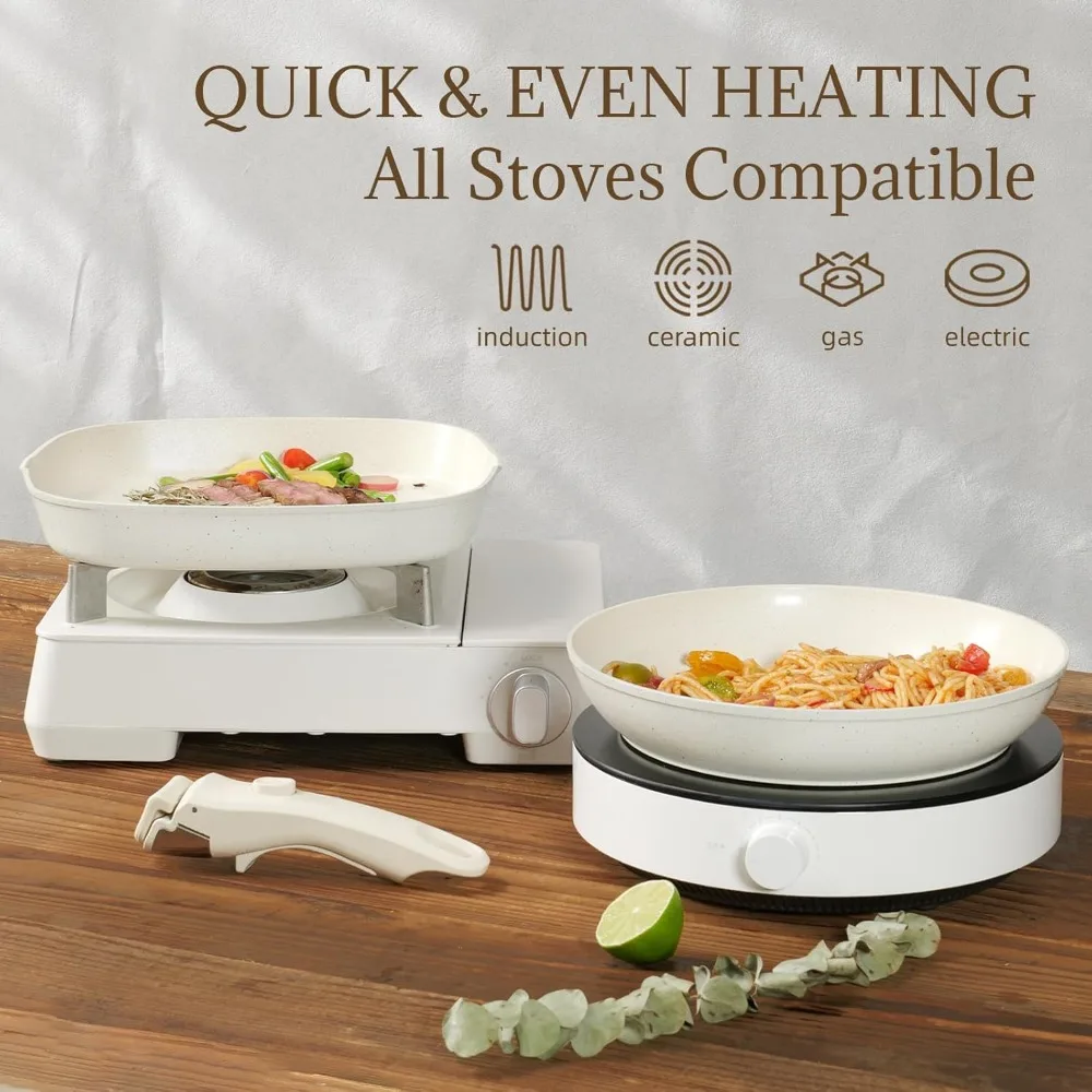 23-Piece Nonstick Ceramic Cookware Set with Detachable Handle 5