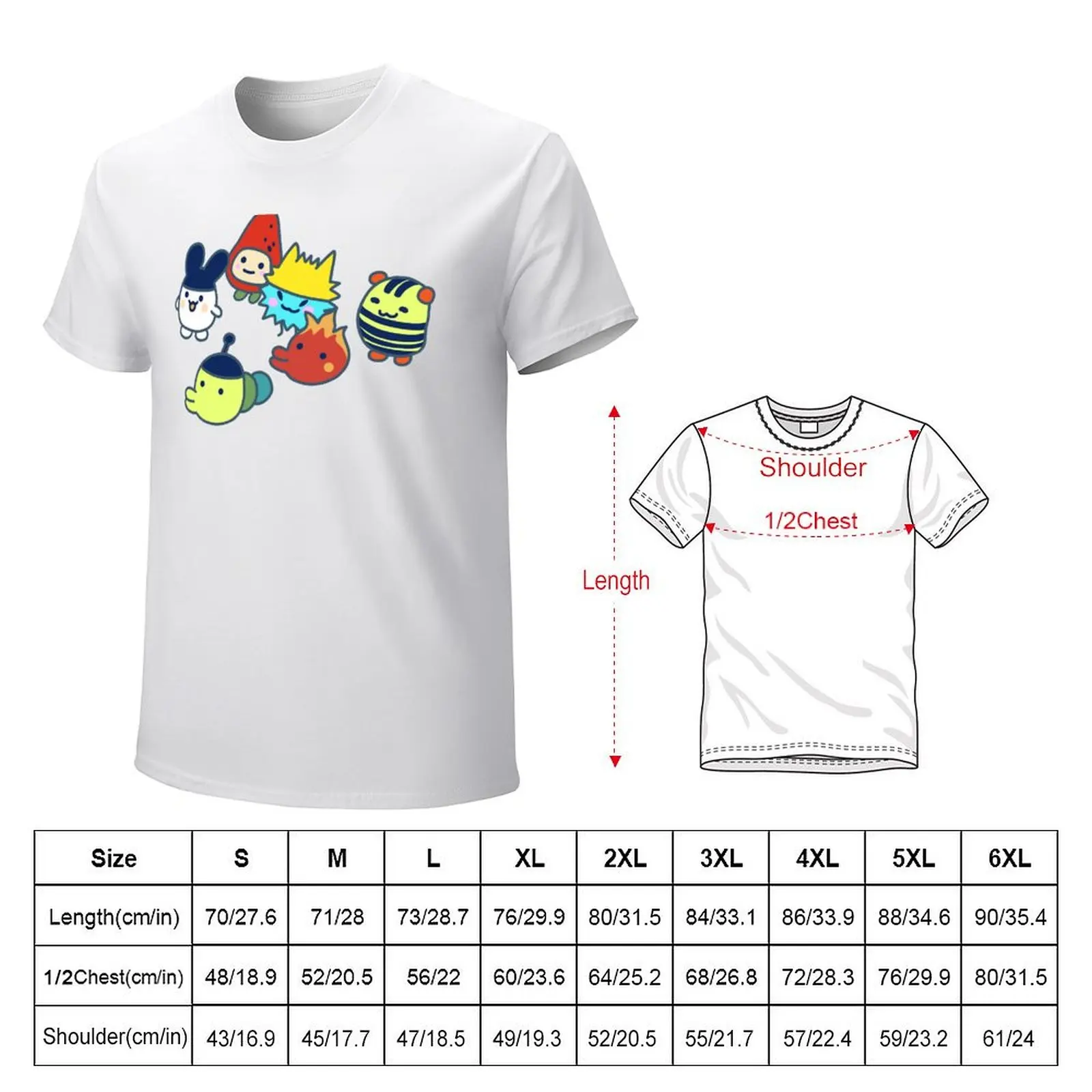 Tamagotchi Tama Tamagtochi pattern T-Shirt oversized sports fans sublime heavyweights t shirt men