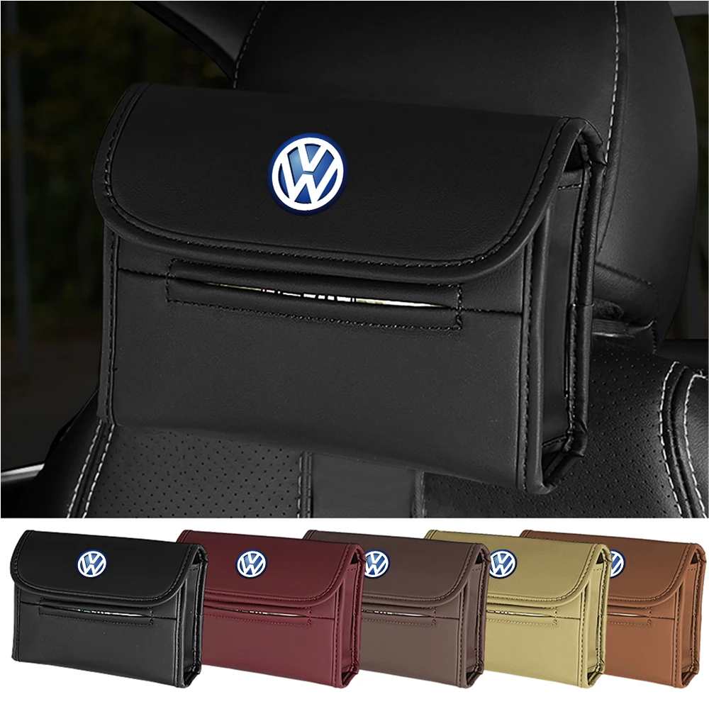 1 Pc Car Tissue Box Towel Sets Car Sun Visor Tissue Box Holder Auto Interior Storage Decoration For Volkswagen VW polo golf