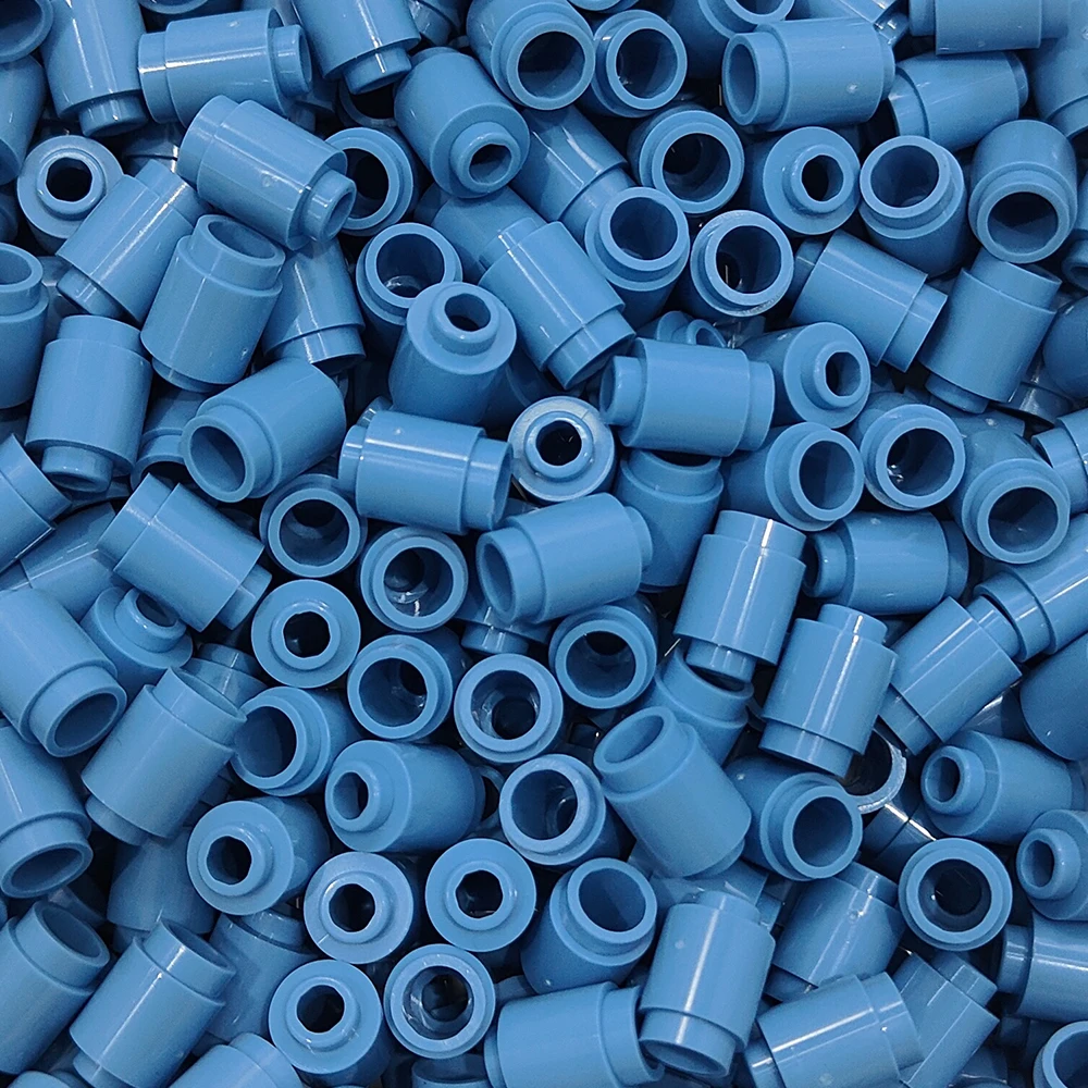 

120pcs 3062 Round Brick Parts 1x1 Open Stud Universal Building Blocks Transparent Plastic Teen Adult Set Bulk Pieces Moc Sets