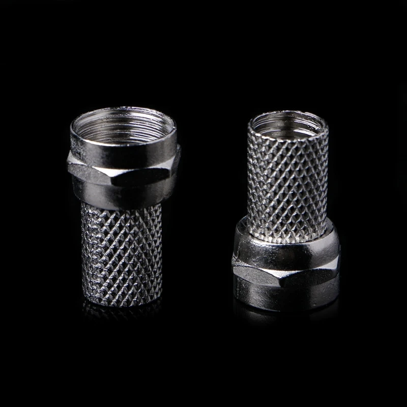 10 Pcs 75-5 F Connector Screw On Type For RG6 Satellite  Antenna Coax Cable Tw