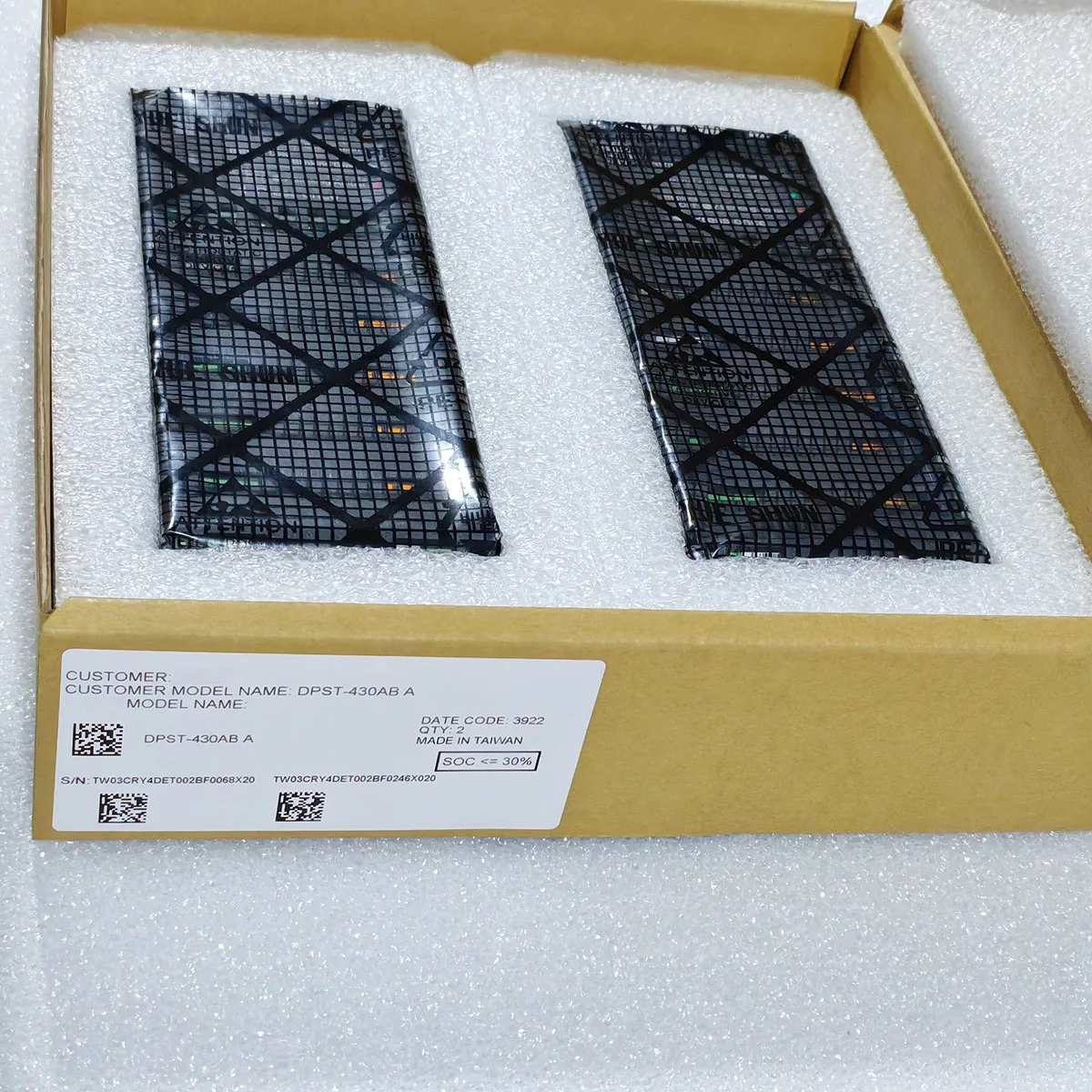 03CRY4 093D93 DPST-430AB A 2-in-1 Backup Battery Unit Storage Controller Lithium Battery Pack