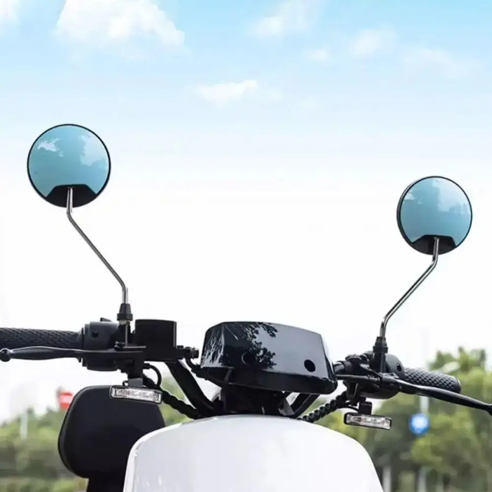 1Pair Universal Electric Bicycle Rearview Mirror Retrofit Convex 360 Degree Rotating Reflective Mirro 8mm Thread Colorful