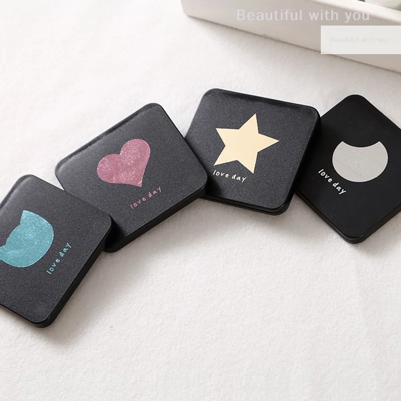 

Foldable Makeup Mirror Mini Square Makeup Vanity Mirror Portable Hand Mirrors Double-sided Compact Mirror Pocket Cosmetic Mirror