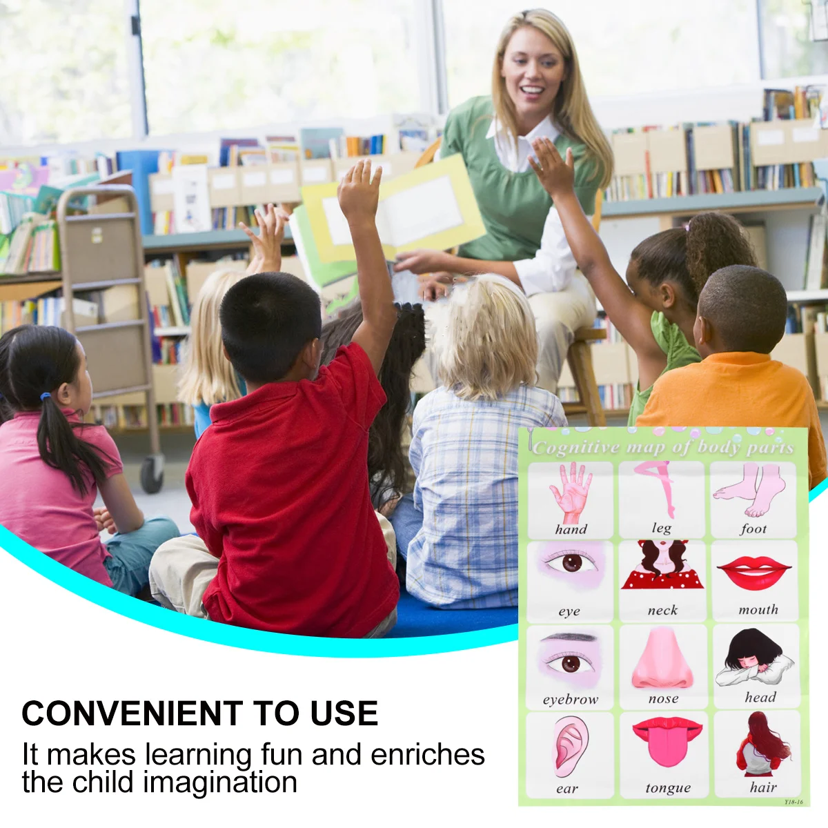 Tabla de pared de palabras en inglés, herramienta educativa de enseñanza preescolar para bebé, póster de aprendizaje del alfabeto, inteligencia estimulante del Color