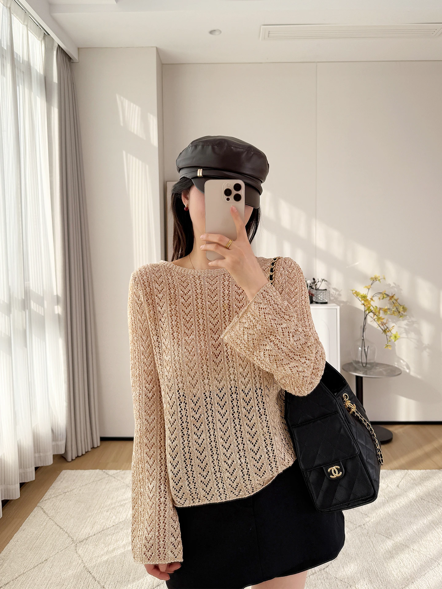 

JR Оригинал! Вязаный свитер с круглым вырезом и длинными рукавами для женщин, повседневный топ из хлопка и льна, универсальный для многослойных образов