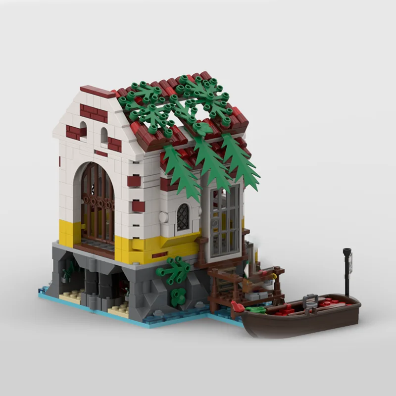 659 Pieces Dock Armory Cave Wall Expansion El Dorado Fort Modular Building Blocks Empire Pirate Hideout Building Bricks Toy Gift