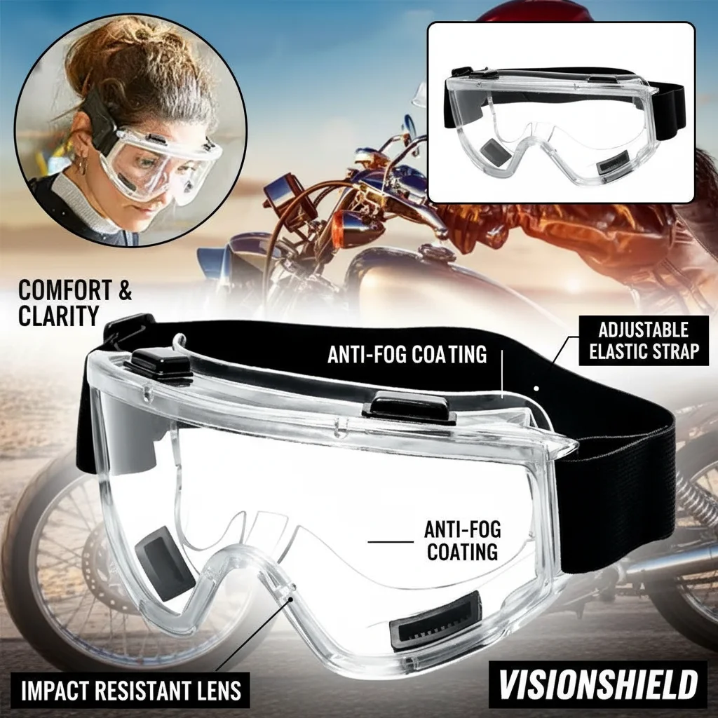 

Four Bead High Wind Protective Goggles Anti Fog Anti Impact Ski Goggles for Hiking Cycling Outdoor Activities