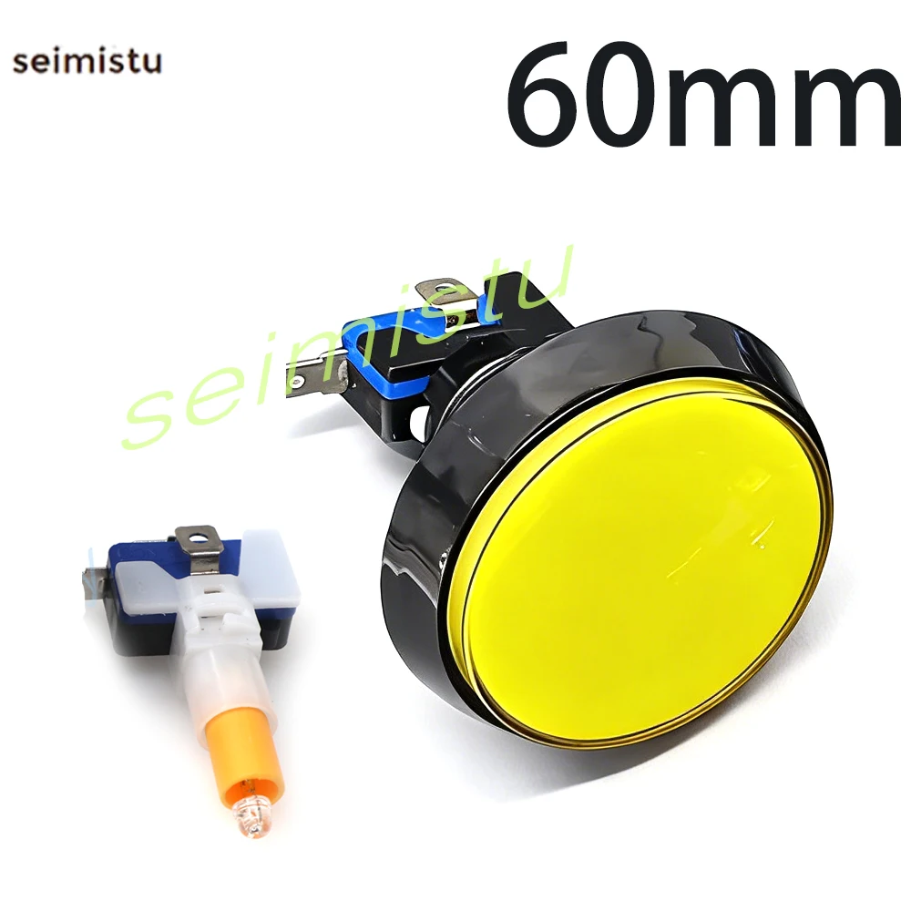 60mm Arcade-Druckknopf LED-Beleuchtet DC 12V Flachknopf für Arcade-Spielautomaten, Kartenabholung, Autowaschanlagen, Verkaufsautomaten-Teile DIY – Detail 12