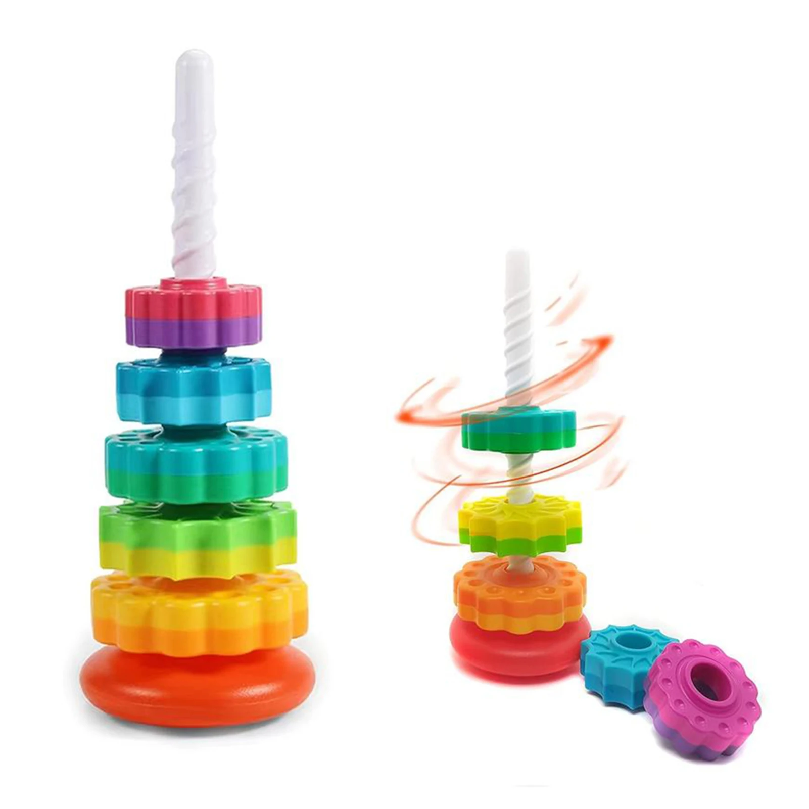 Zabawka Montessori dla maluchów w kształcie tęczy, edukacyjna zabawka sensoryczna, prezent świąteczny dla dzieci na Boże Narodzenie