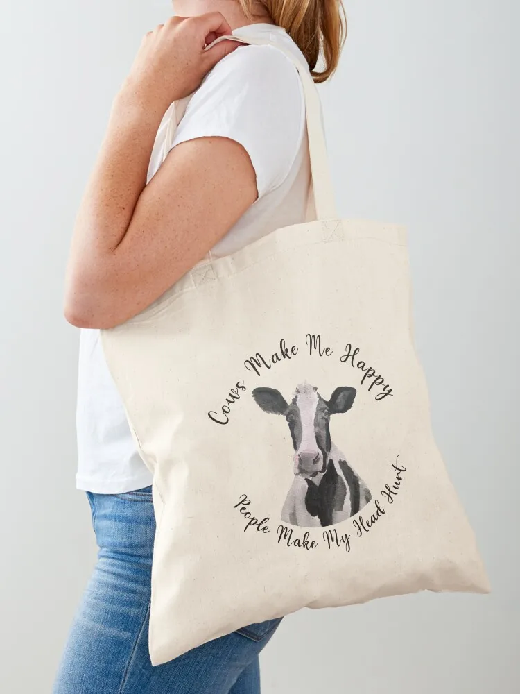 Cows are better than people Tote Bag Beach bag Canvas stote bag Gift bags