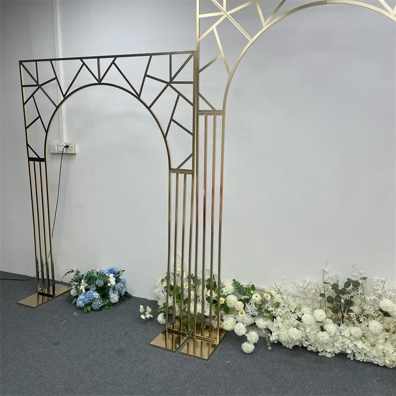 Imagem -05 - Arco do Casamento com Irregular Multi Bar Frame do Fundo Decoração do Palco da Festa Banhado a Ouro Flower Racks Novo pc Pcs