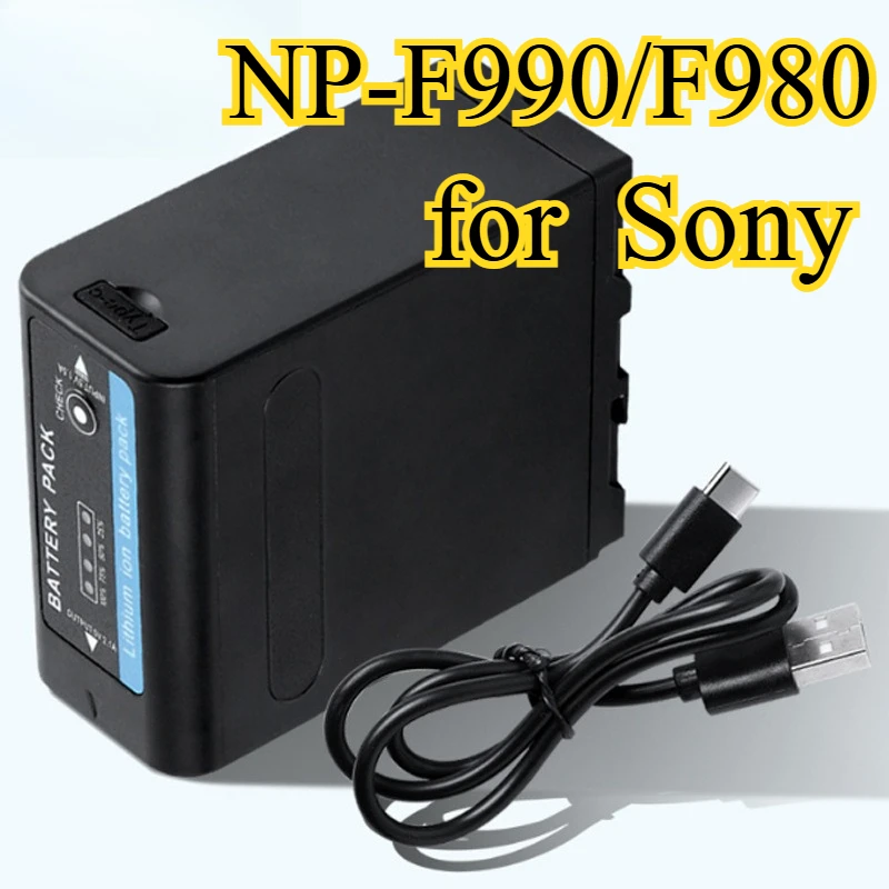 

10000mAh NP-F980 13400mAh NP-F990 Suitable for Sony Battery USB Type-C Dual Interface NP Series Special Battery