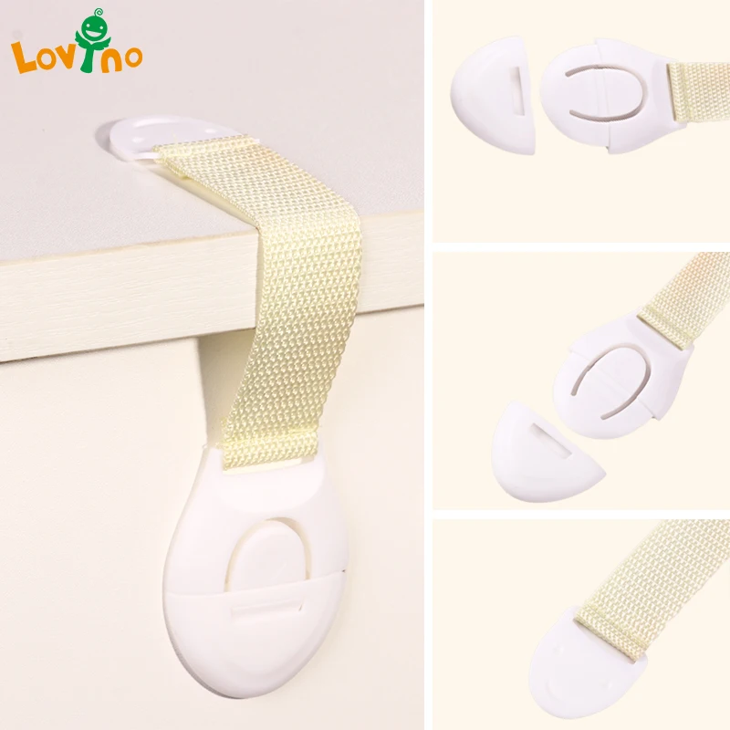 8Pcs/Lot Baby Safety Protector Child Cabinet Locking Plastic Lock Protection of Children Locking From Doors Drawers