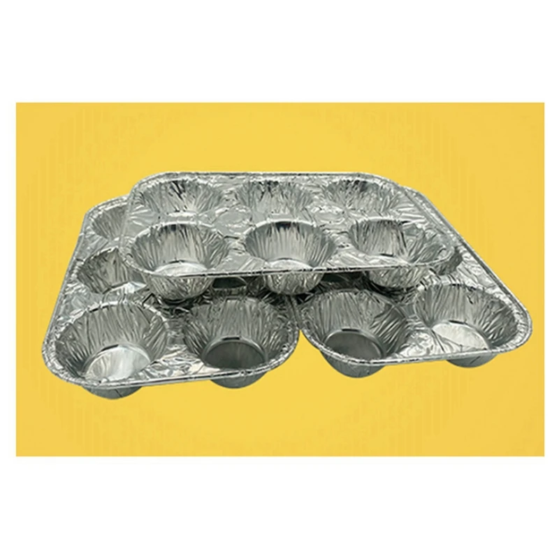 20 Pack 6-Cup Aluminum Muffin Pans Cupcake Aluminum Pans Accessory Favorite Muffin Size For Baking Cupcakes