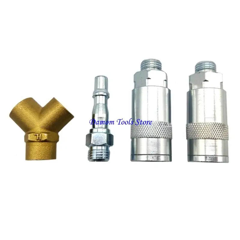 

57BE 1/4 Y Type Three-Way Joint Assembly Sleeve Air Compressor Air Pipe Joint English