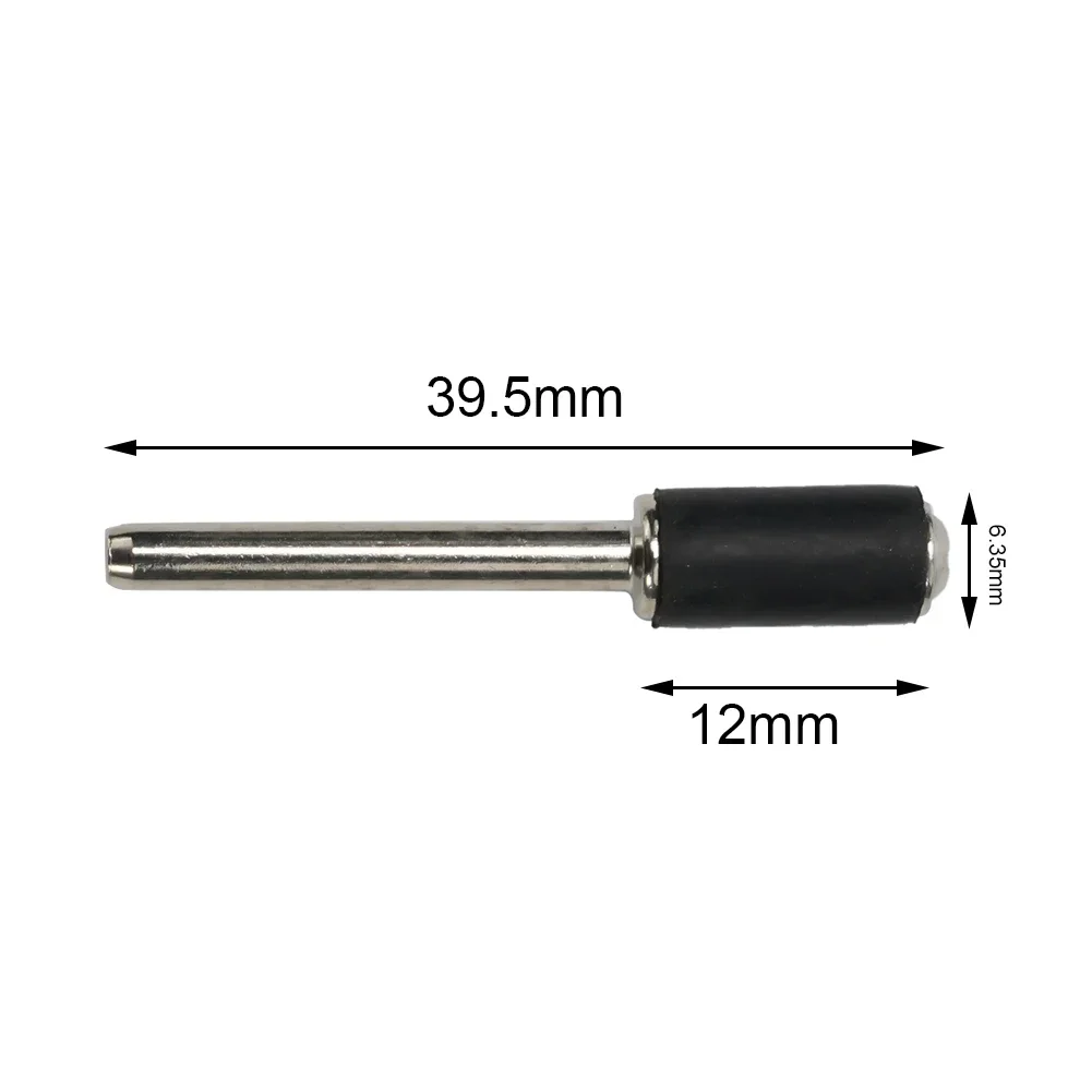 5Pcs Sanding Mandrels Groove Shape Metal Rotary Tools Shank Mandrels Silver 12.7mm 6.35mm Abrasive Tools Black